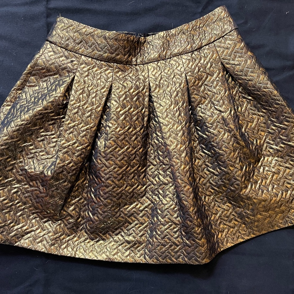 Banana Republic Metallic Gold Miniskirt size 0
